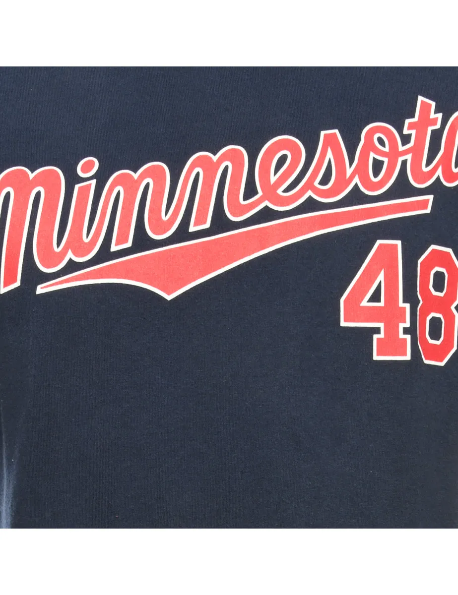 MLB Minnesota Navy Sports T-shirt - M