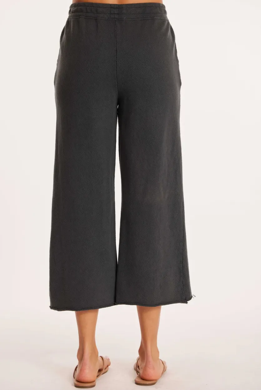 Mododoc Dark Gray Cotton  Crop Pants