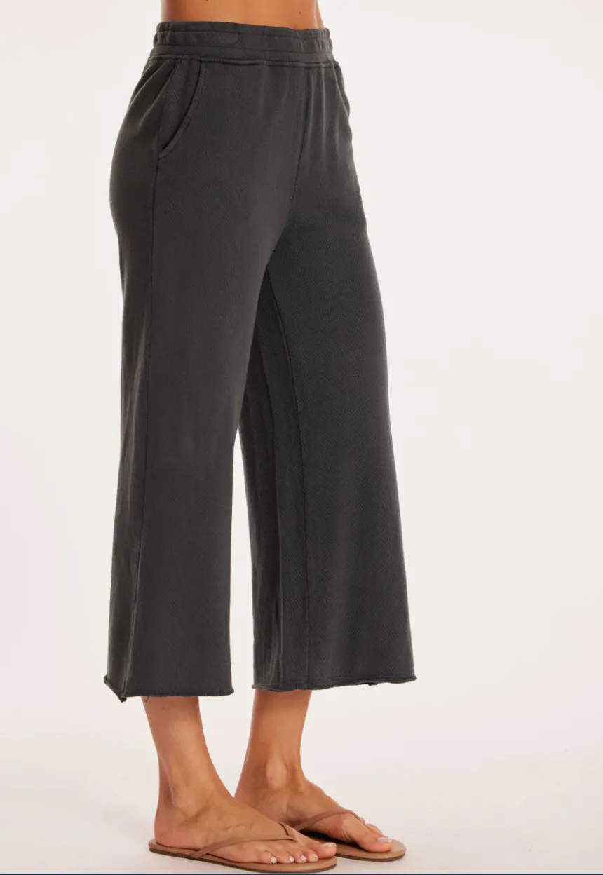 Mododoc Dark Gray Cotton  Crop Pants
