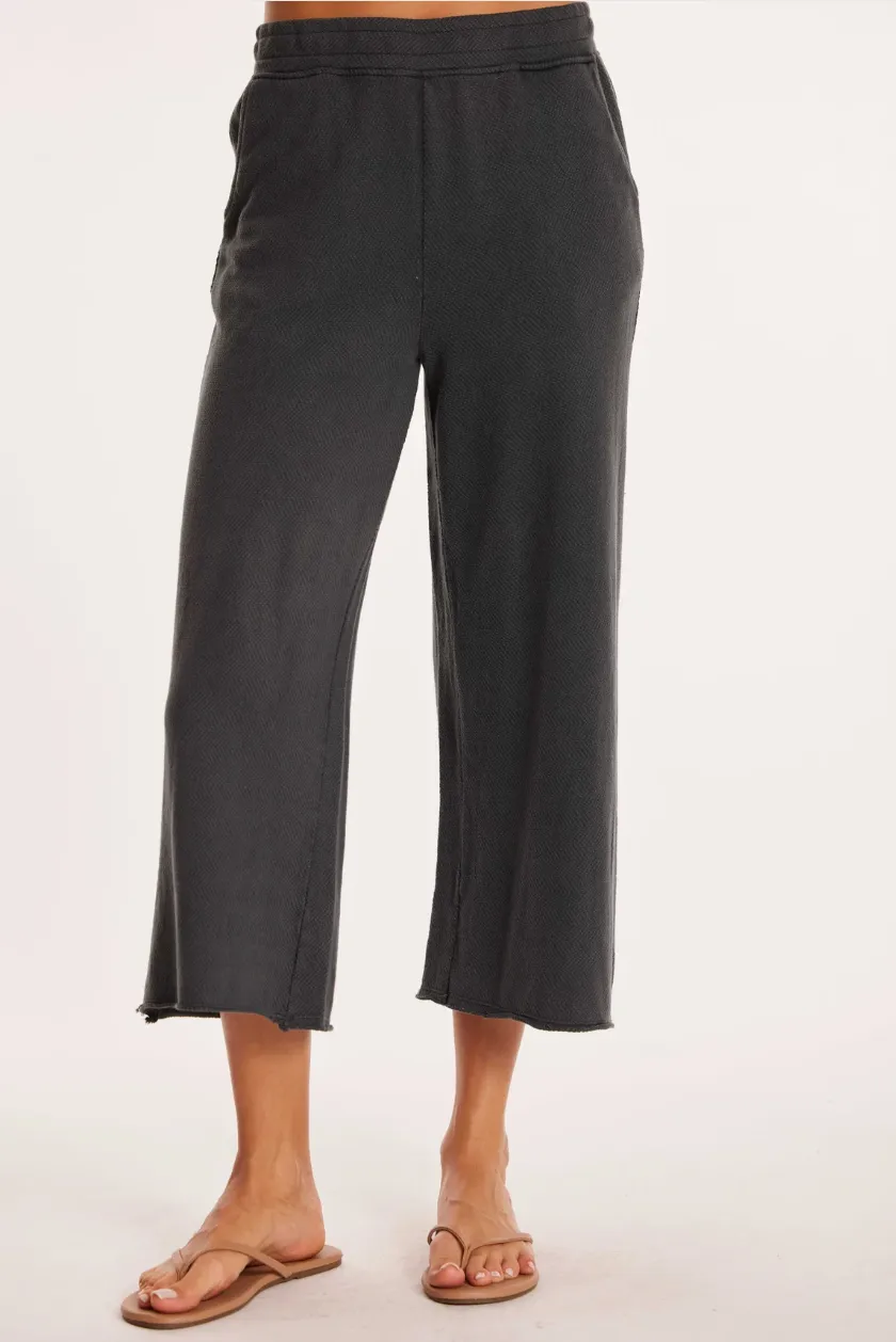 Mododoc Dark Gray Cotton  Crop Pants