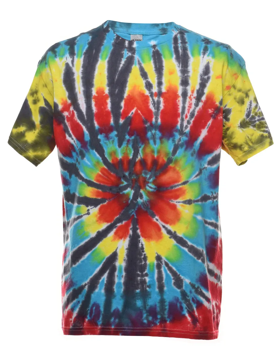Multi-colour Tie Dye T-shirt - L