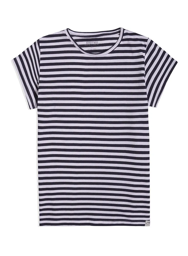 Navy Striped Short-Sleeve