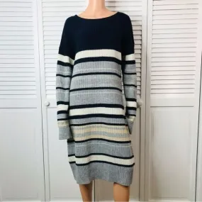 *NEW* CAARA Striped Long Sleeve Soft Wool Sweater Dress Size XL
