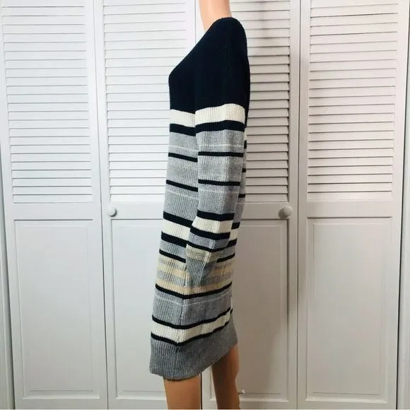 *NEW* CAARA Striped Long Sleeve Soft Wool Sweater Dress Size XL