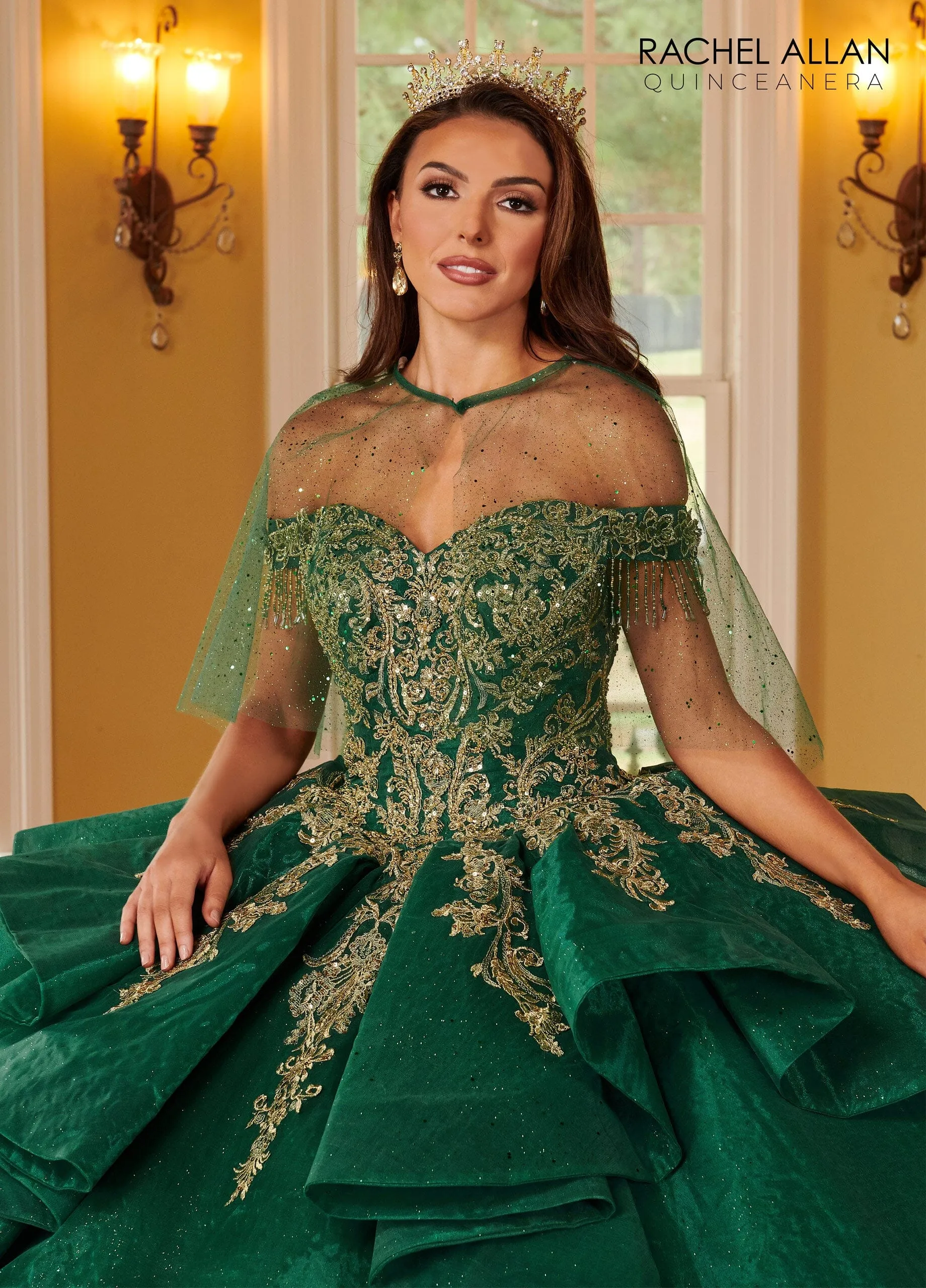 Off Shoulder Layered Quinceanera Dress by Rachel Allan RQ1117