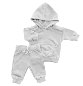 Organic Cotton Hoodie & Jogger Set | Gray