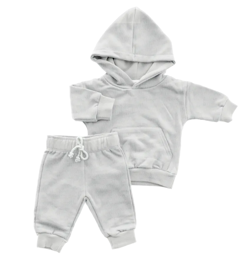 Organic Cotton Hoodie & Jogger Set | Gray