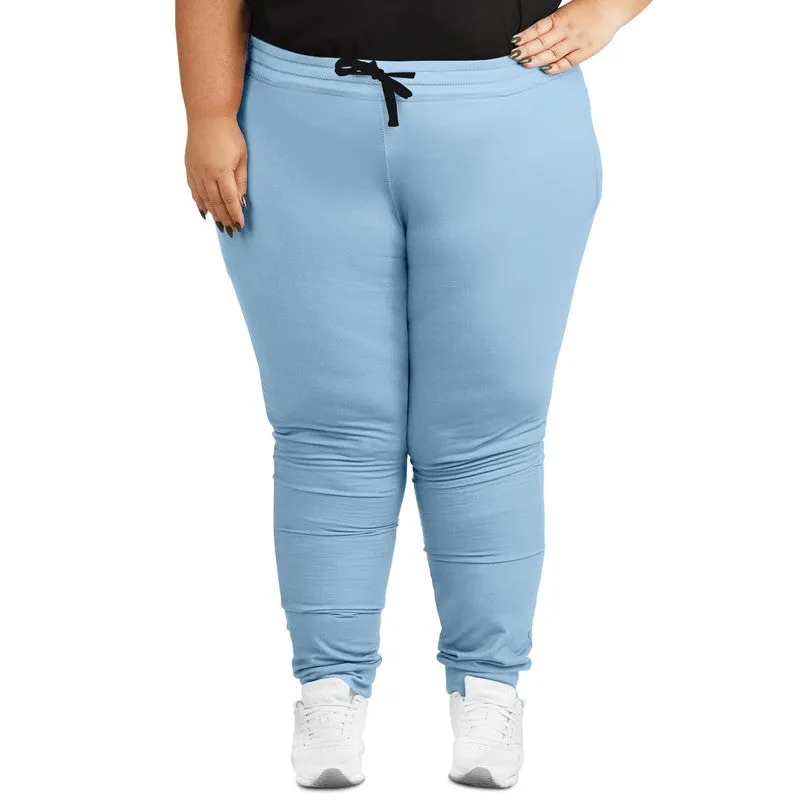 Pale Pastel Cyan Joggers | Unisex | with PLUS sizes | Bright Pale Pastel Cyan | C30M8Y0K0