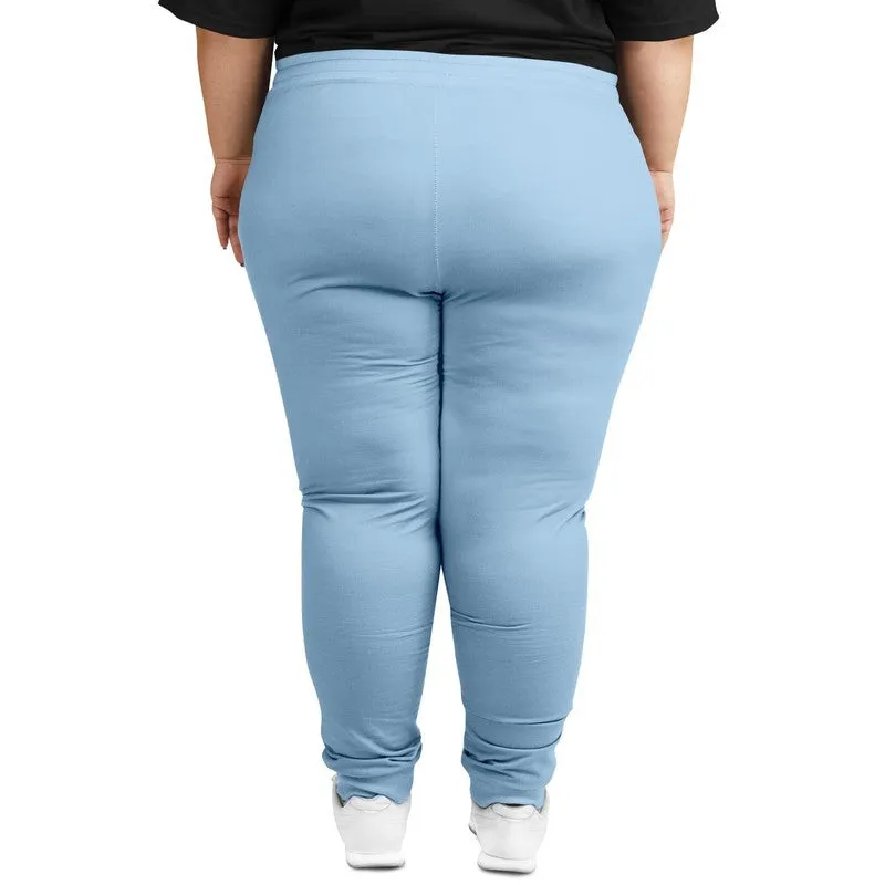 Pale Pastel Cyan Joggers | Unisex | with PLUS sizes | Bright Pale Pastel Cyan | C30M8Y0K0