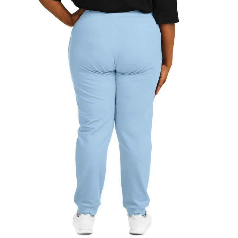 Pale Pastel Cyan Joggers | Unisex | with PLUS sizes | Bright Pale Pastel Cyan | C30M8Y0K0