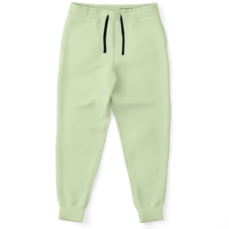 Pale Pastel Warm Green Joggers | Unisex | with PLUS sizes | Bright Pale Pastel Warm Green | C15M0Y30K0
