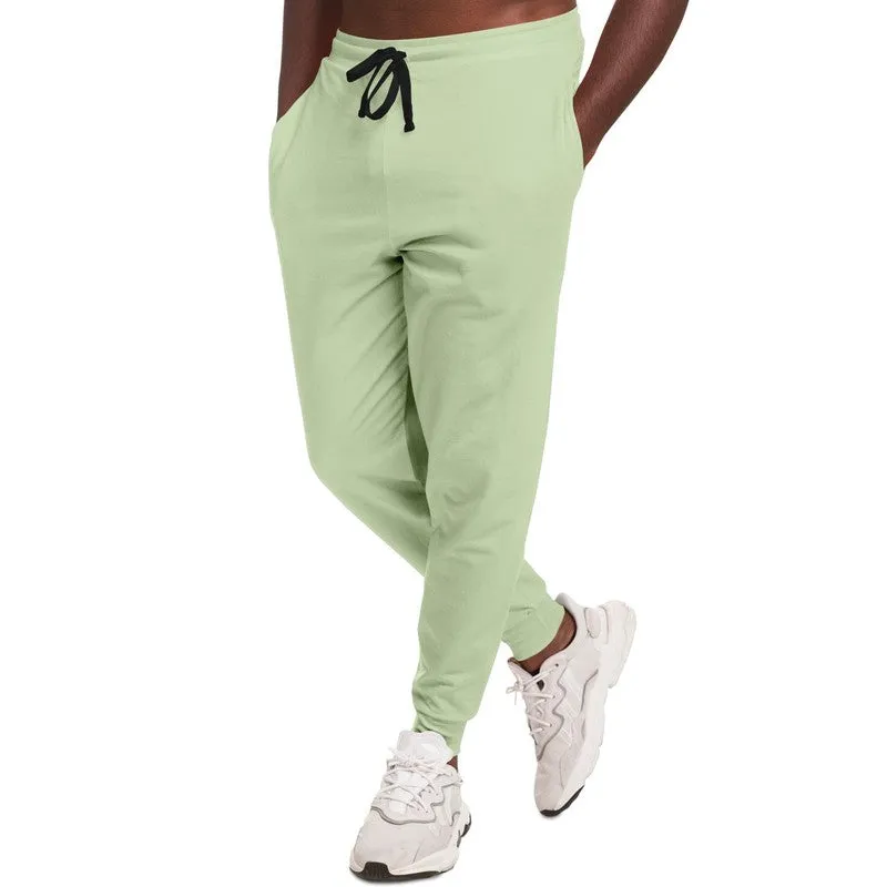 Pale Pastel Warm Green Joggers | Unisex | with PLUS sizes | Bright Pale Pastel Warm Green | C15M0Y30K0