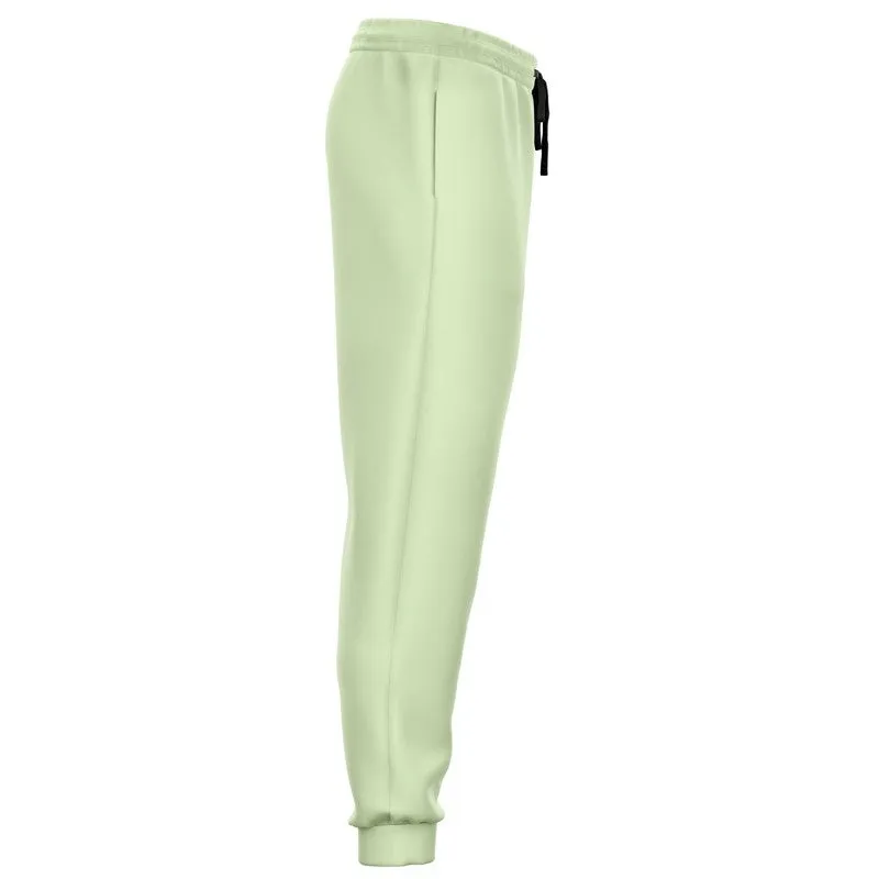 Pale Pastel Warm Green Joggers | Unisex | with PLUS sizes | Bright Pale Pastel Warm Green | C15M0Y30K0
