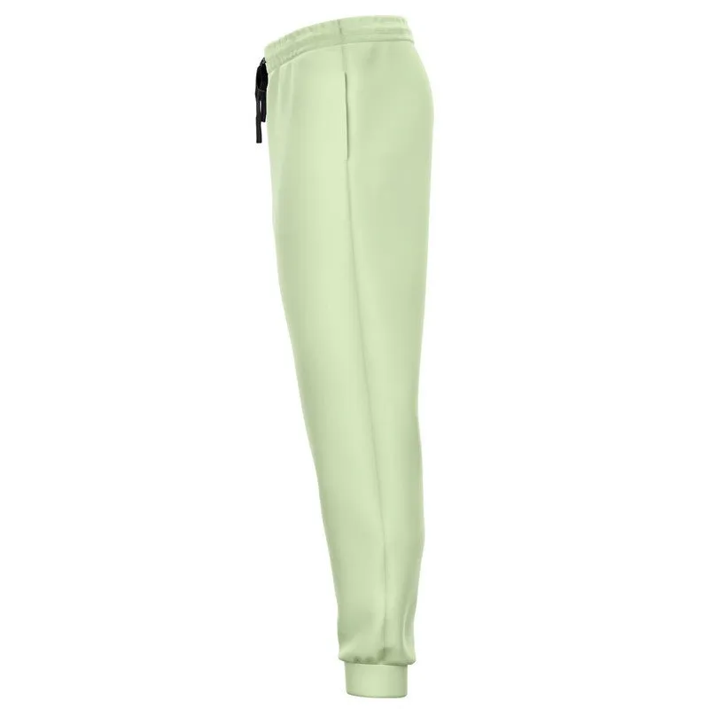 Pale Pastel Warm Green Joggers | Unisex | with PLUS sizes | Bright Pale Pastel Warm Green | C15M0Y30K0