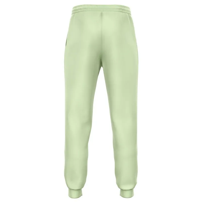 Pale Pastel Warm Green Joggers | Unisex | with PLUS sizes | Bright Pale Pastel Warm Green | C15M0Y30K0