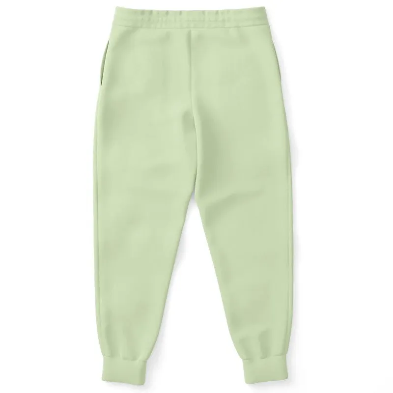 Pale Pastel Warm Green Joggers | Unisex | with PLUS sizes | Bright Pale Pastel Warm Green | C15M0Y30K0