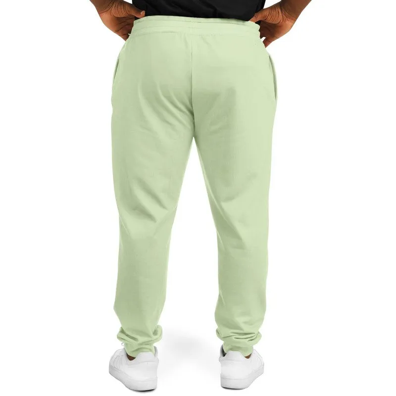 Pale Pastel Warm Green Joggers | Unisex | with PLUS sizes | Bright Pale Pastel Warm Green | C15M0Y30K0