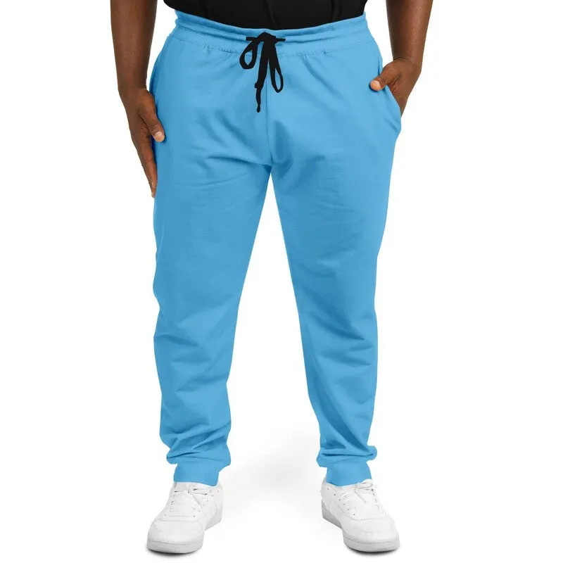 Pastel Cyan Joggers | Unisex | with PLUS sizes | Bright Pastel Cyan | C60M15Y0K0