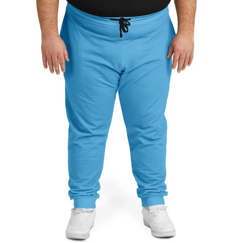 Pastel Cyan Joggers | Unisex | with PLUS sizes | Bright Pastel Cyan | C60M15Y0K0