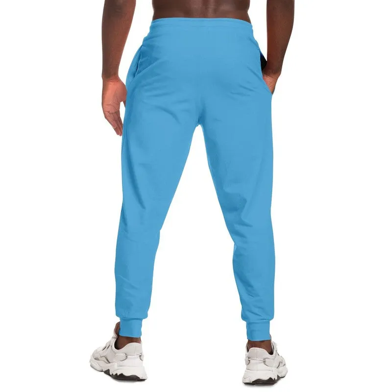 Pastel Cyan Joggers | Unisex | with PLUS sizes | Bright Pastel Cyan | C60M15Y0K0