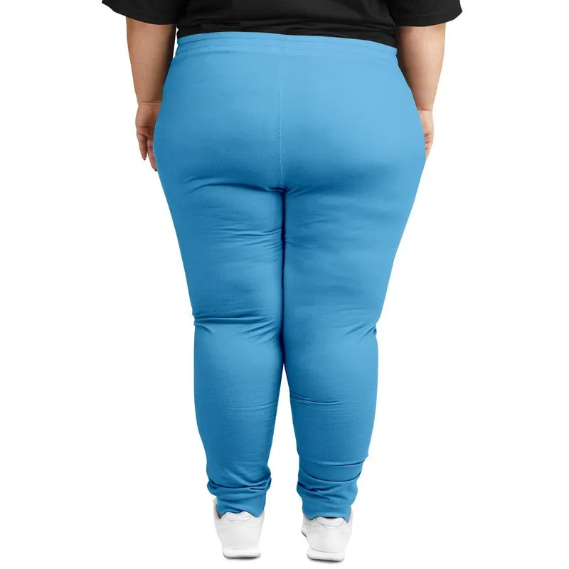 Pastel Cyan Joggers | Unisex | with PLUS sizes | Bright Pastel Cyan | C60M15Y0K0