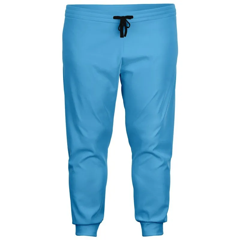 Pastel Cyan Joggers | Unisex | with PLUS sizes | Bright Pastel Cyan | C60M15Y0K0