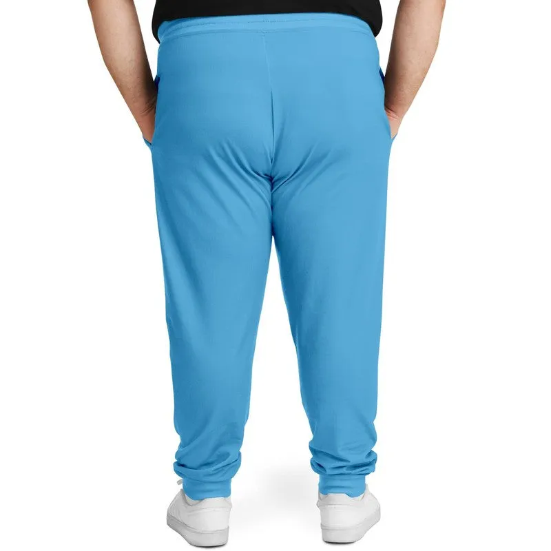 Pastel Cyan Joggers | Unisex | with PLUS sizes | Bright Pastel Cyan | C60M15Y0K0