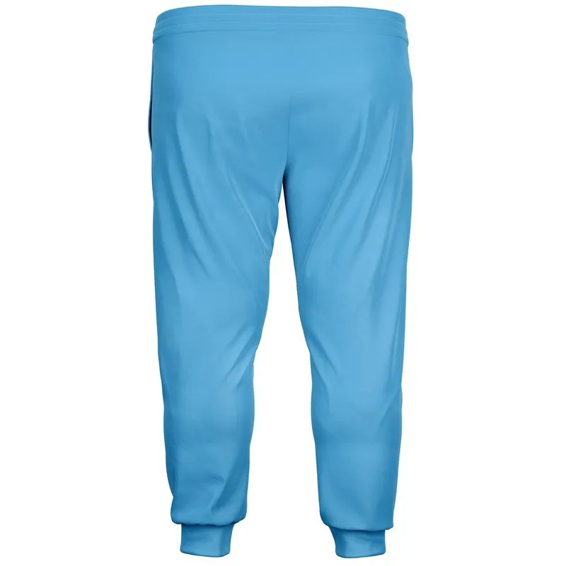 Pastel Cyan Joggers | Unisex | with PLUS sizes | Bright Pastel Cyan | C60M15Y0K0
