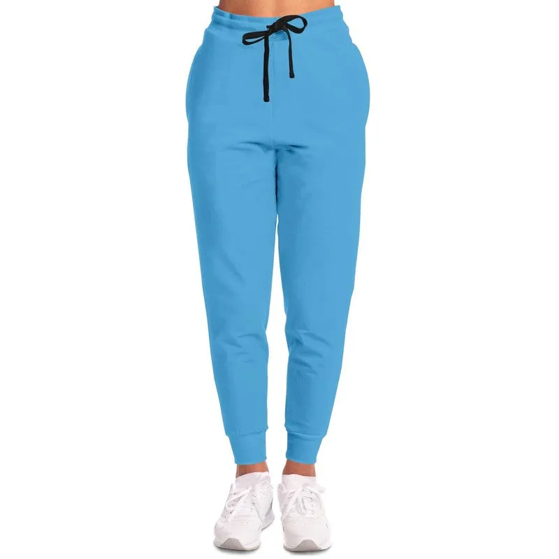Pastel Cyan Joggers | Unisex | with PLUS sizes | Bright Pastel Cyan | C60M15Y0K0