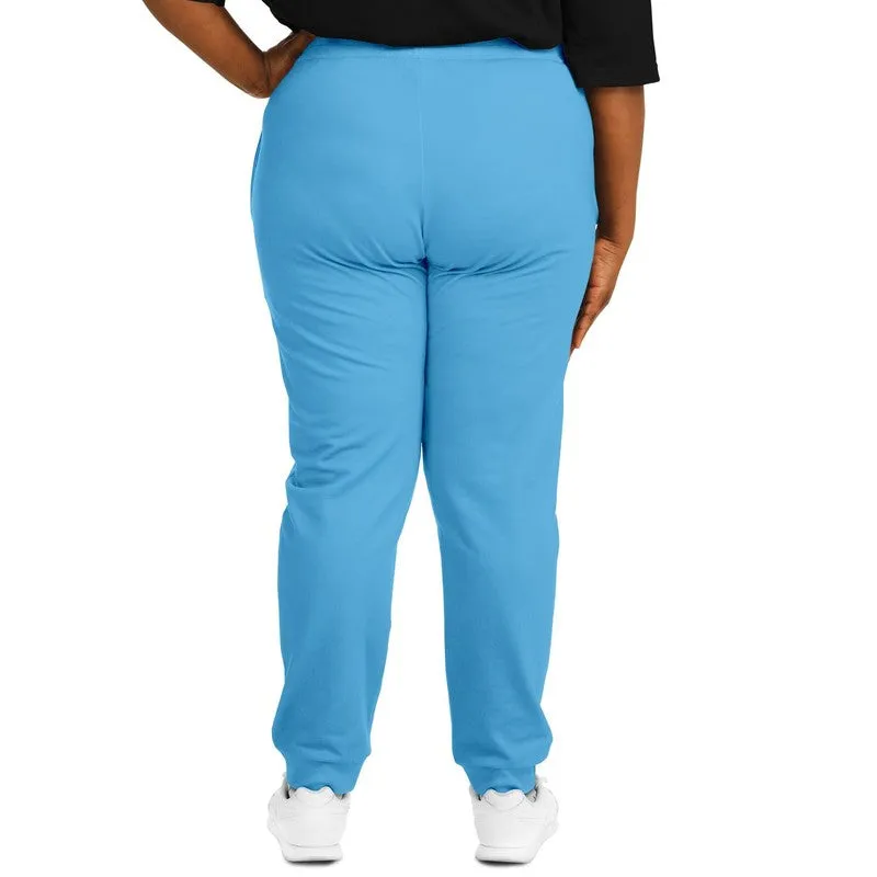 Pastel Cyan Joggers | Unisex | with PLUS sizes | Bright Pastel Cyan | C60M15Y0K0