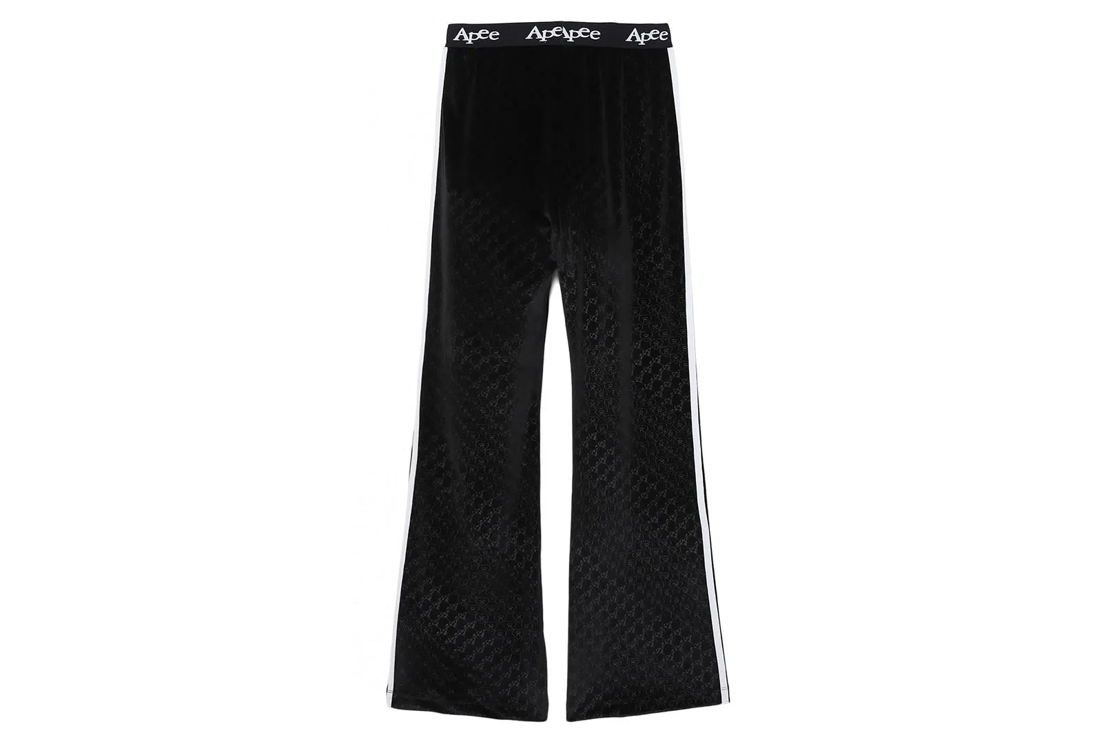 PATTERN FLEECE FLARED PANTS