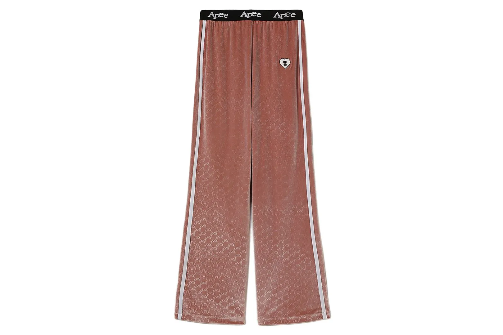 PATTERN FLEECE FLARED PANTS