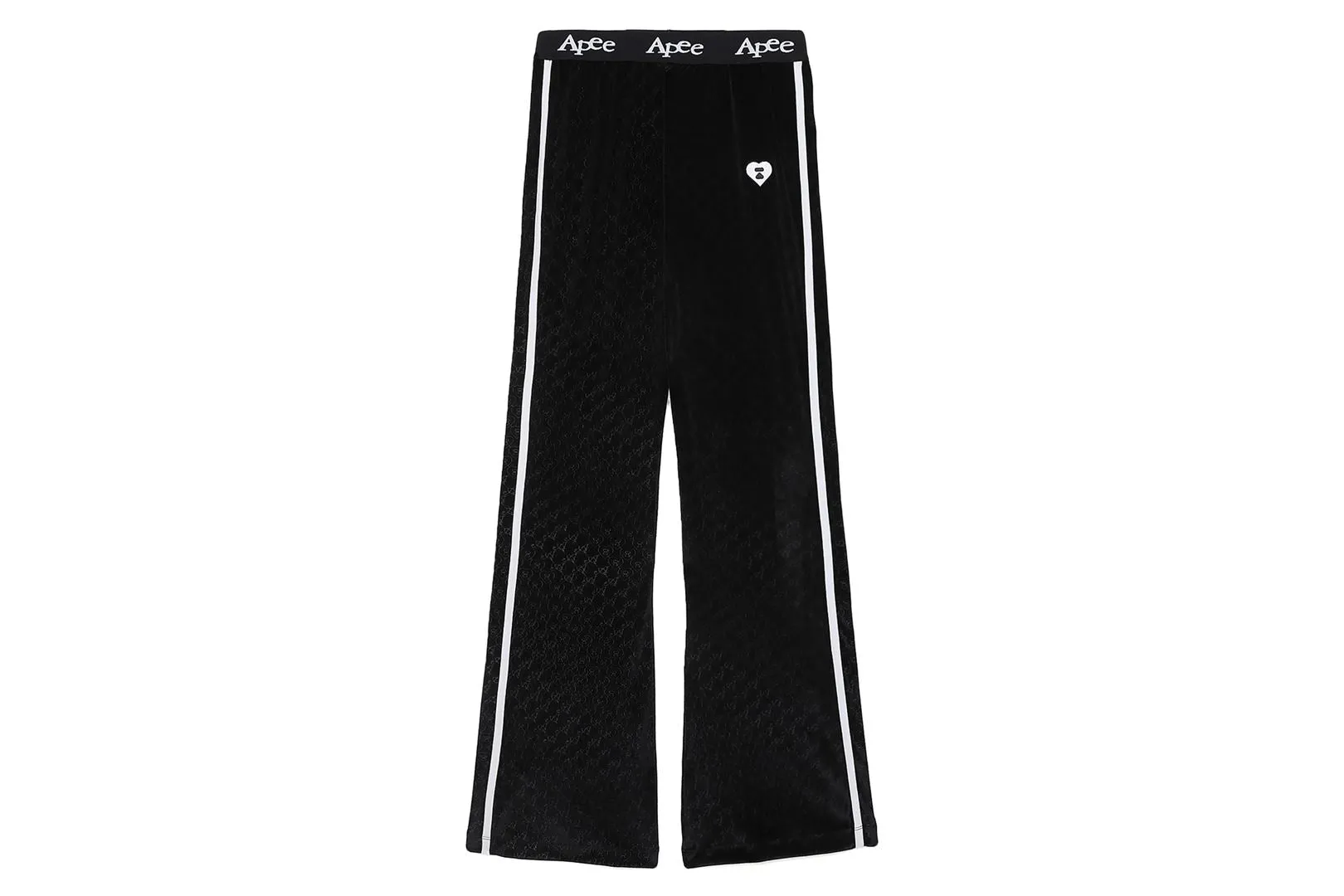 PATTERN FLEECE FLARED PANTS