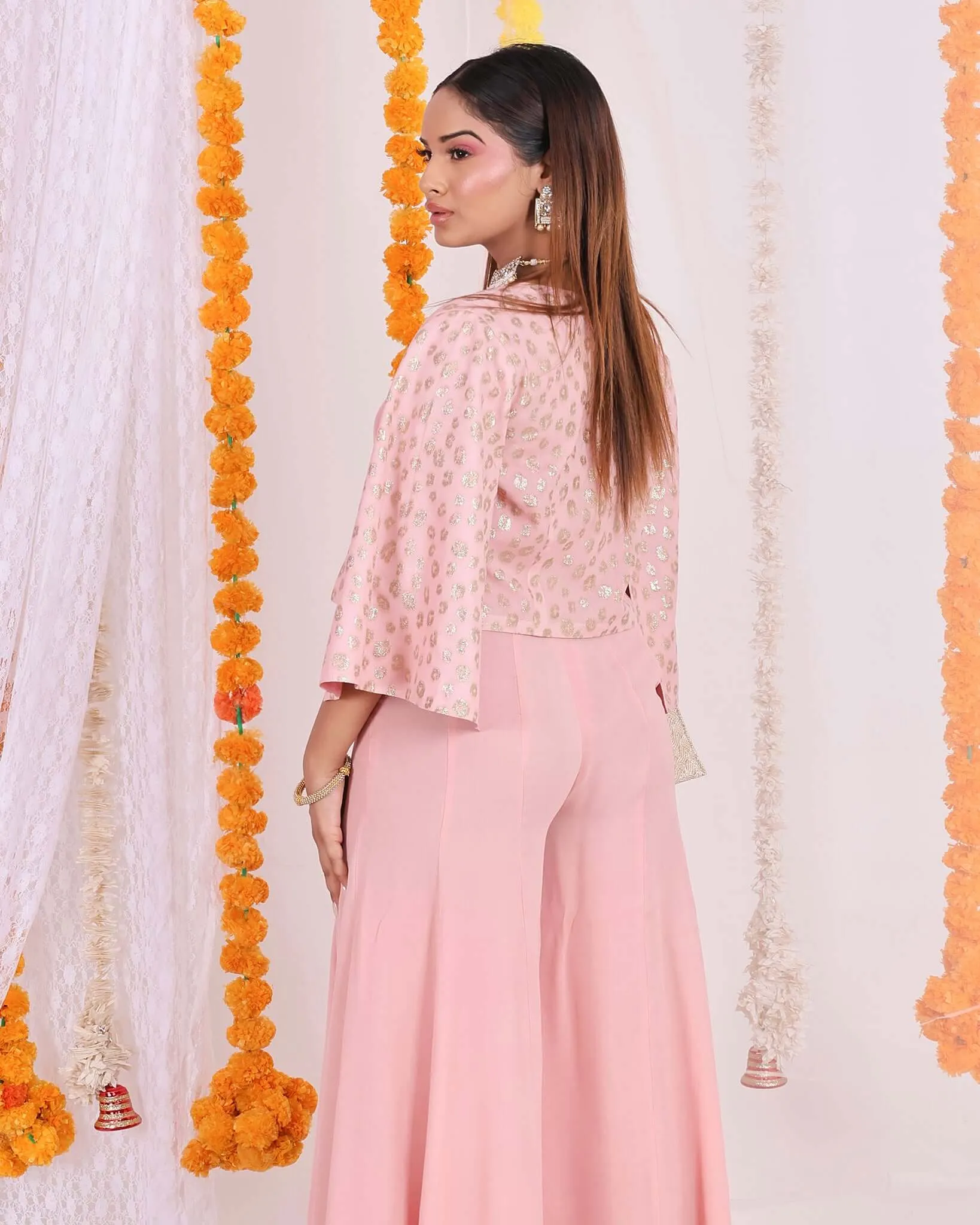 Peach Flared Pants