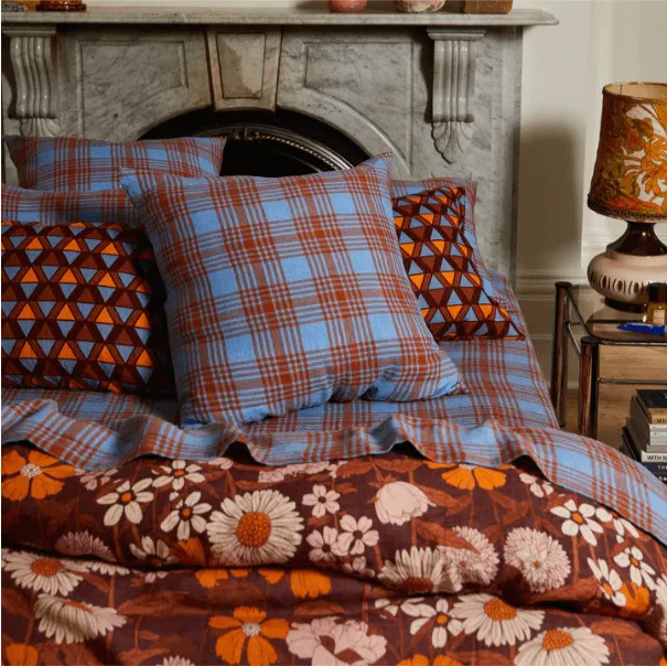 Pello Linen Blue Jay Euro Pillowcase Set