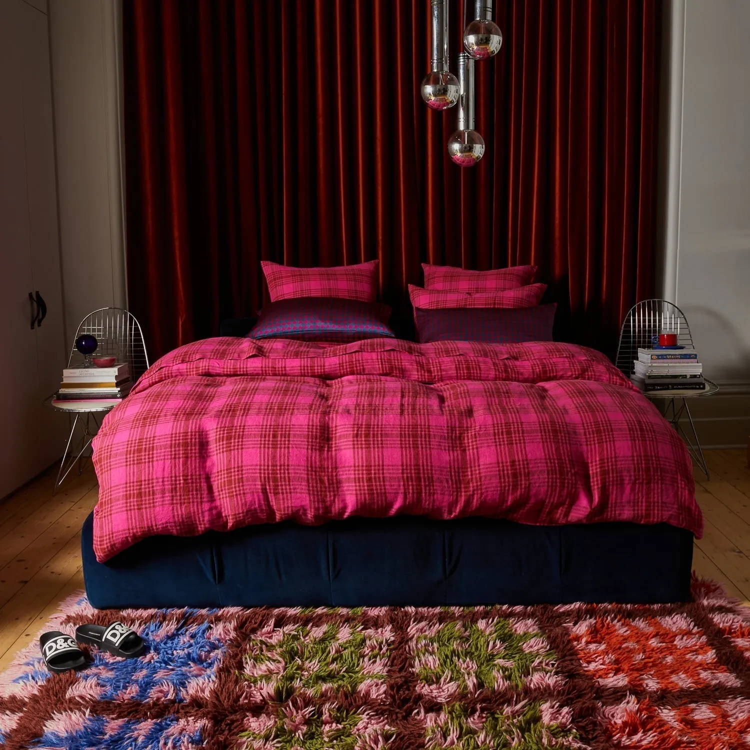 Pello Linen Euro Pillowcase Set Bougainvillea