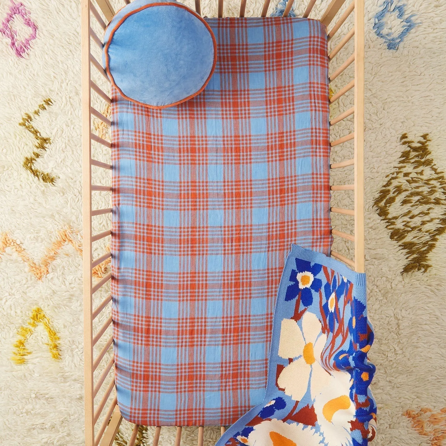 Pello Linen Sheets - Blue Jay - Fitted Sheet