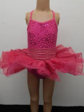 Pre-Owned Costume IBTOM   Medium Child Hot Pink  Ballet
