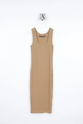 PUCKERED KNIT DRESS