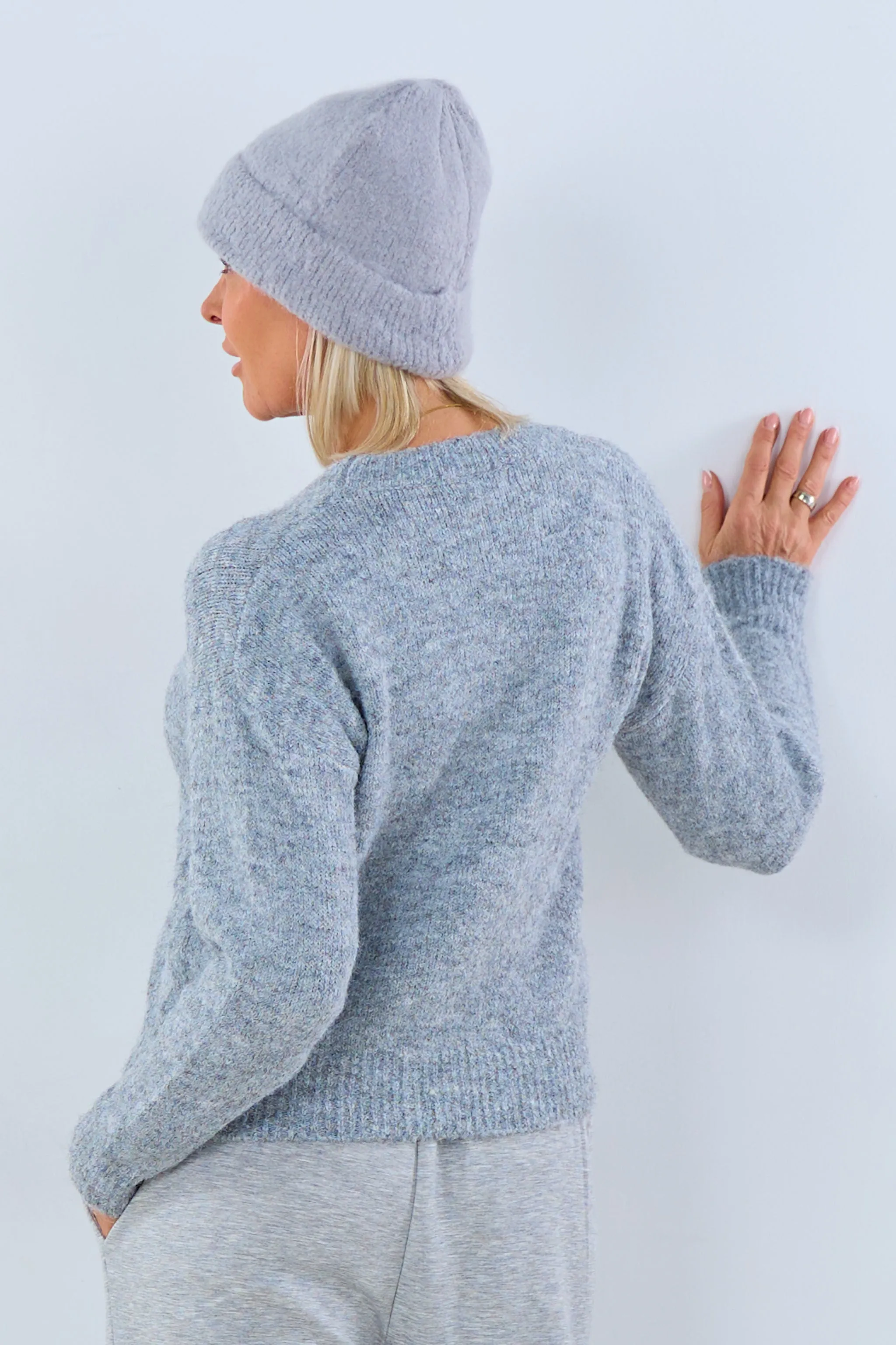 Pulli mit Herz-Ausschnitt, grau