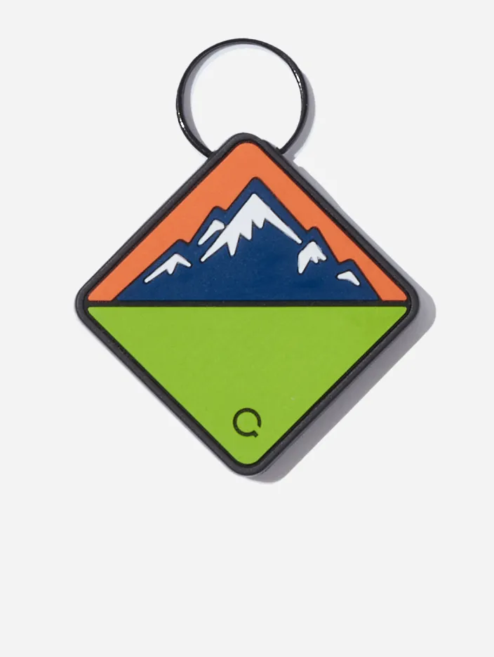 QALO TraQ Neon Mountain Silicone Dog ID Tag