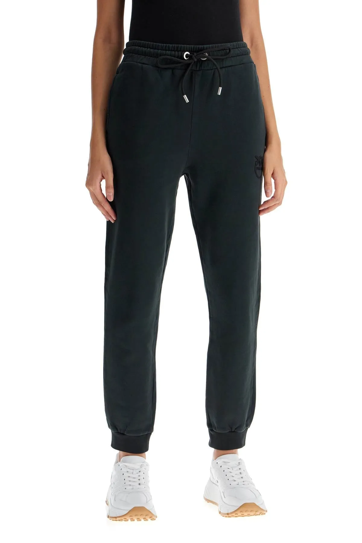"love birds embroidered joggers for
