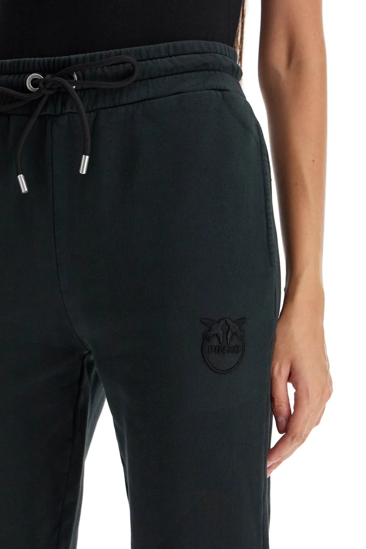 "love birds embroidered joggers for