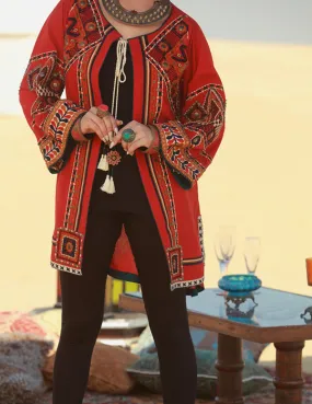 Red Woolen Tunic - LK-148