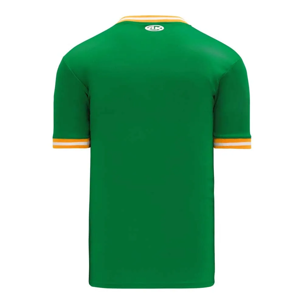 Retro V-Neck Dry Flex Pullover Kelly Green-Gold Jersey