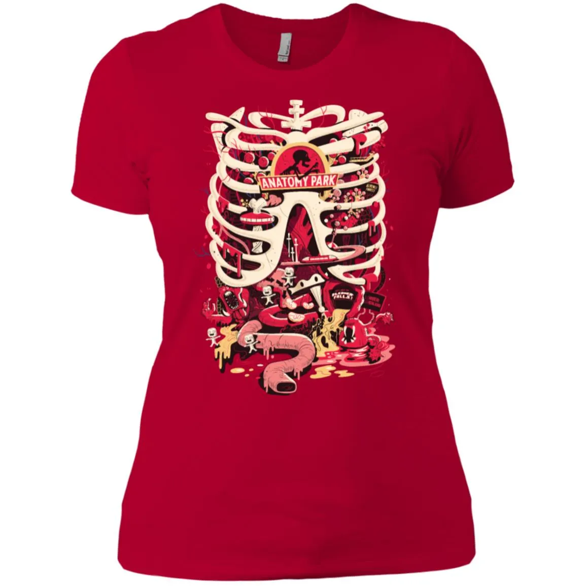 Rick And Morty Anatomy Park Skeleton Women T-Shirt