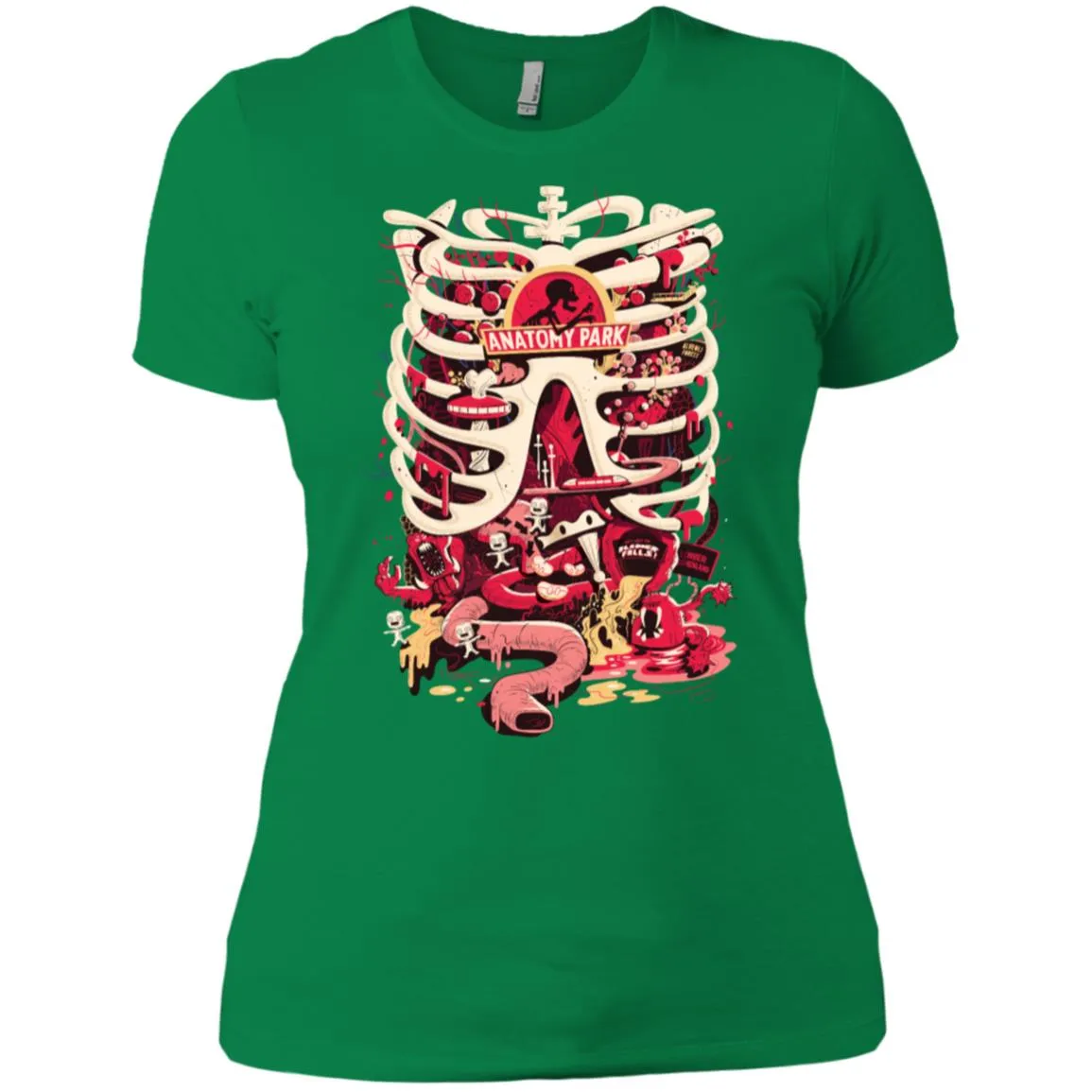 Rick And Morty Anatomy Park Skeleton Women T-Shirt