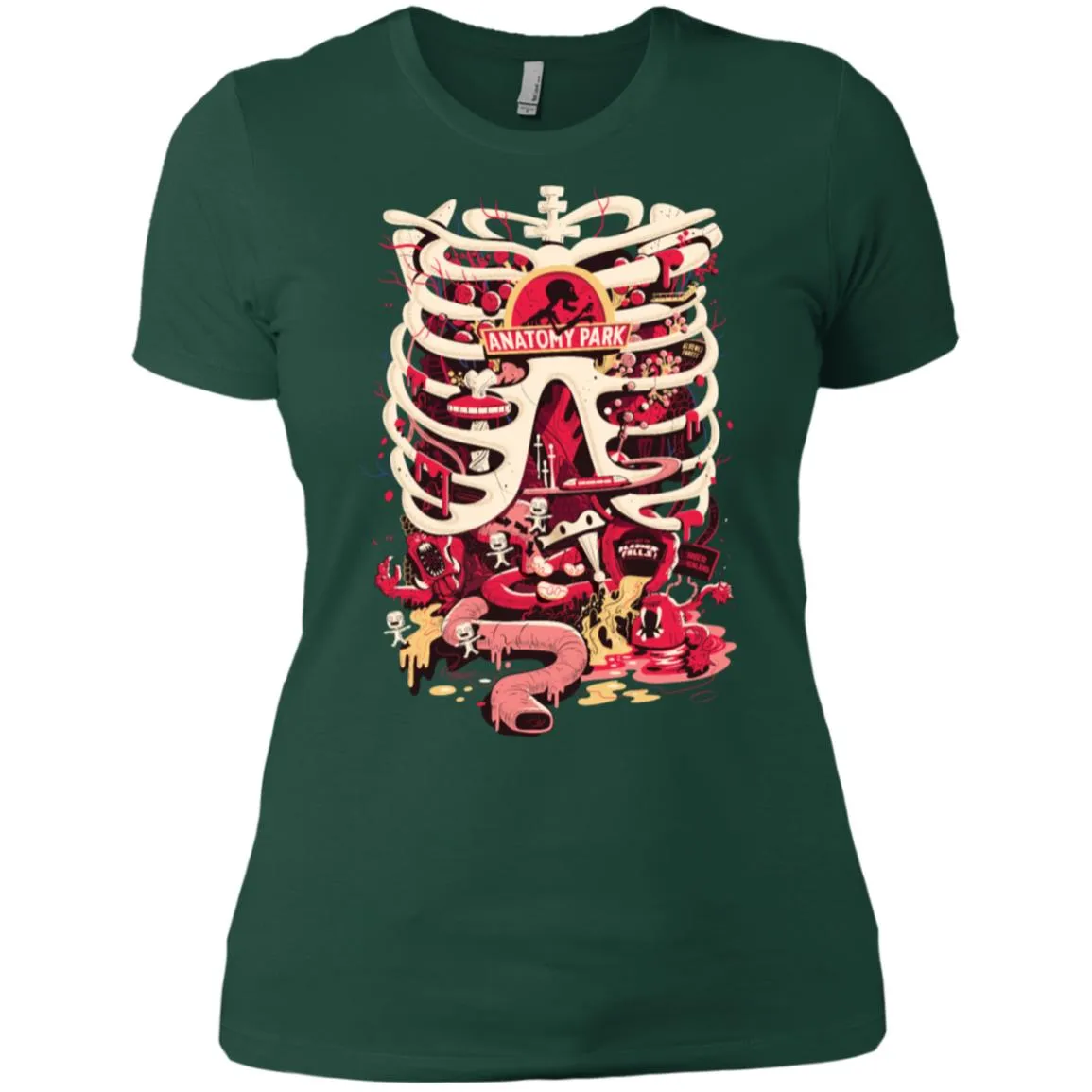 Rick And Morty Anatomy Park Skeleton Women T-Shirt