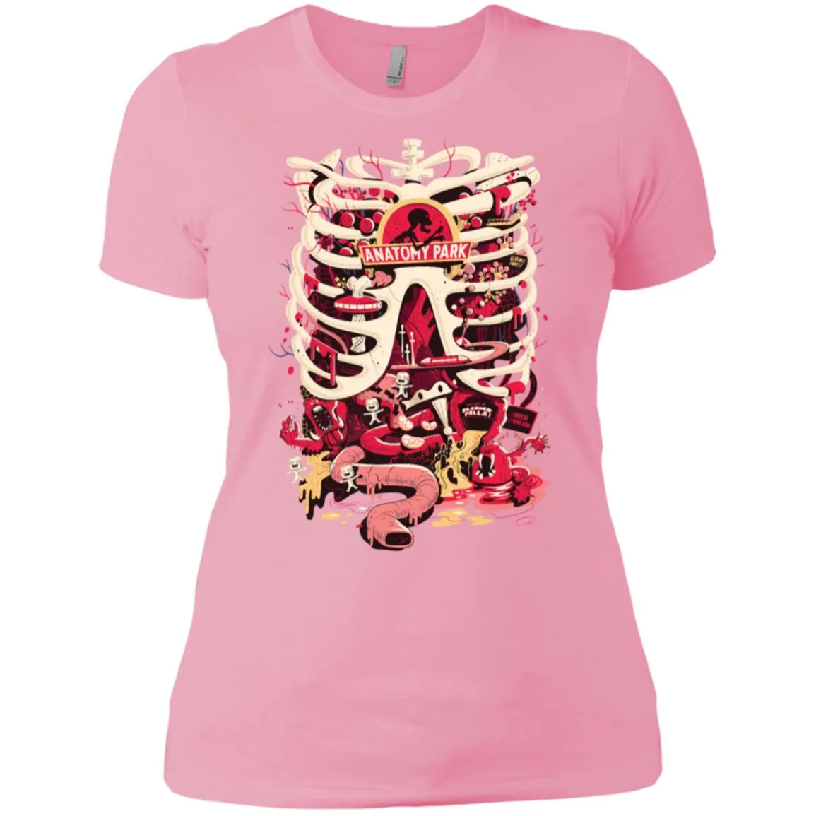 Rick And Morty Anatomy Park Skeleton Women T-Shirt