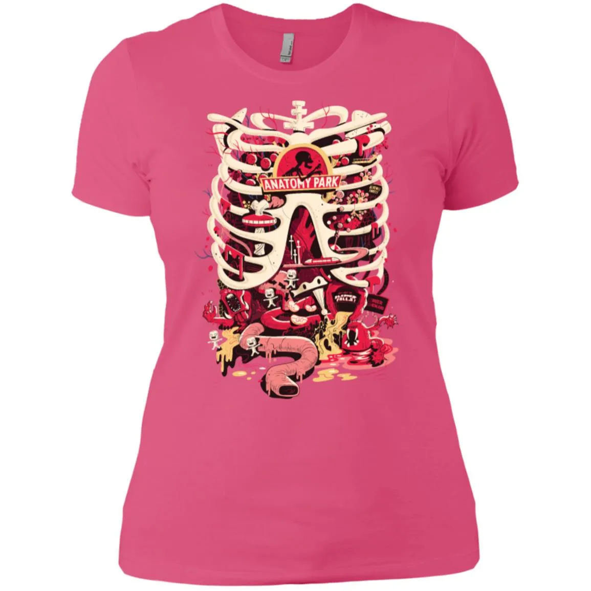 Rick And Morty Anatomy Park Skeleton Women T-Shirt